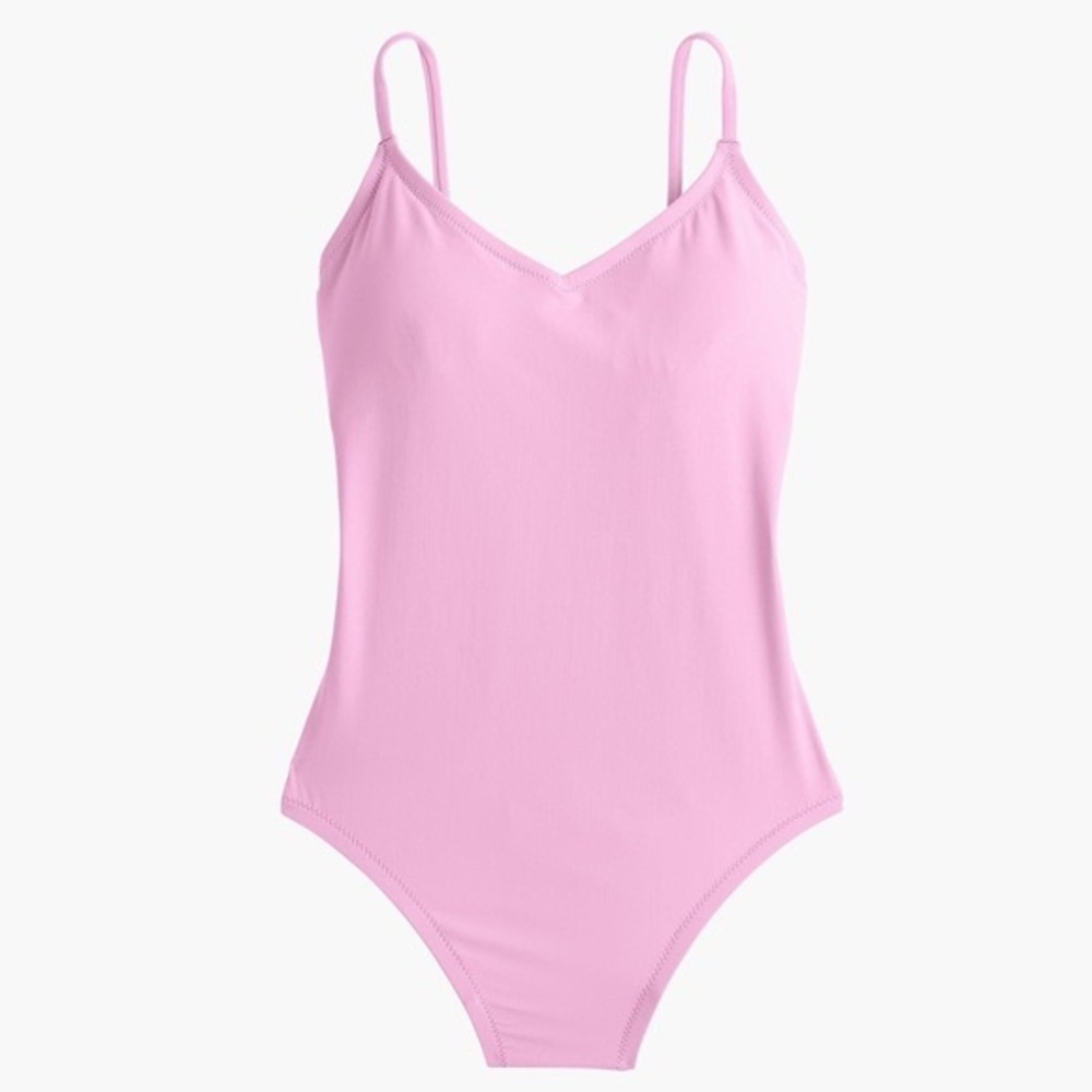 J.Crew Factory One Piece Ballet Swimsuit in Frosted Berry Pink